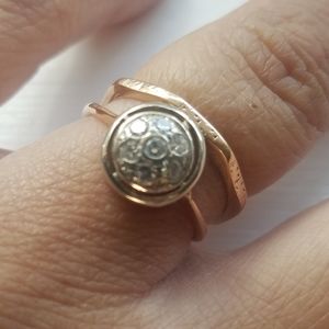 14k & 9k Rose Gold Diamond Ring Set